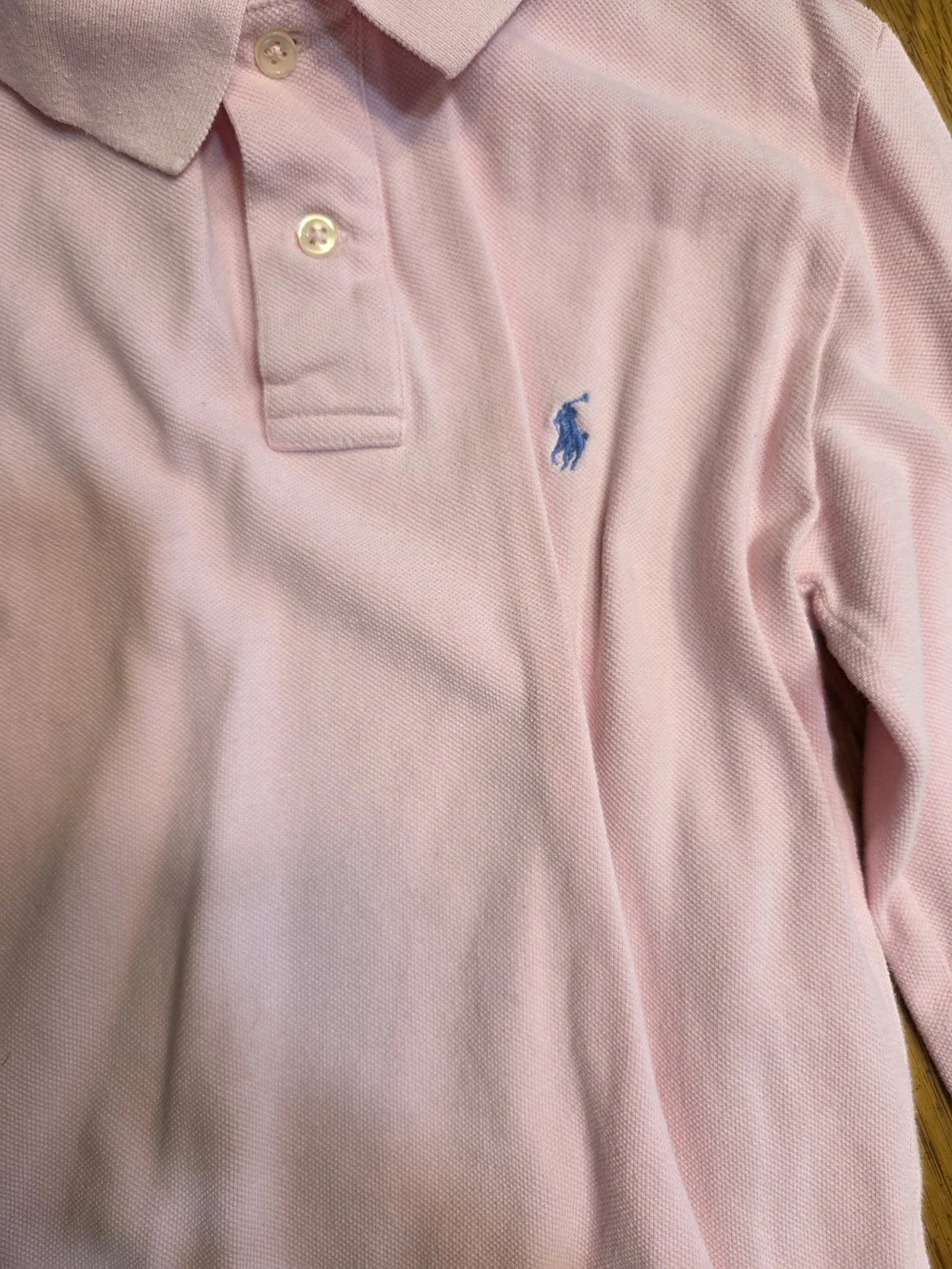 Ralph Lauren Pink Long-Sleeve Polo Shirt for Kids